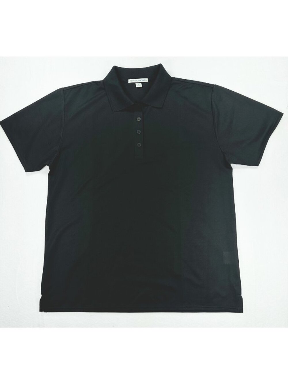 Port Authority Women's Size Large Black Short Sleeve Polo Shirt Casual Business